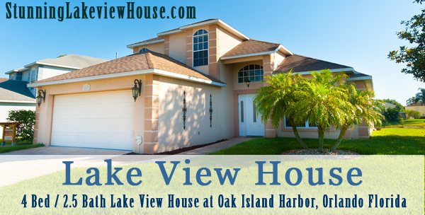 Luxury Lakeside Villa, 4 bed / 2.5 bath lakeside vacation home, Oak Island Harbor, Kissimmee, Florida